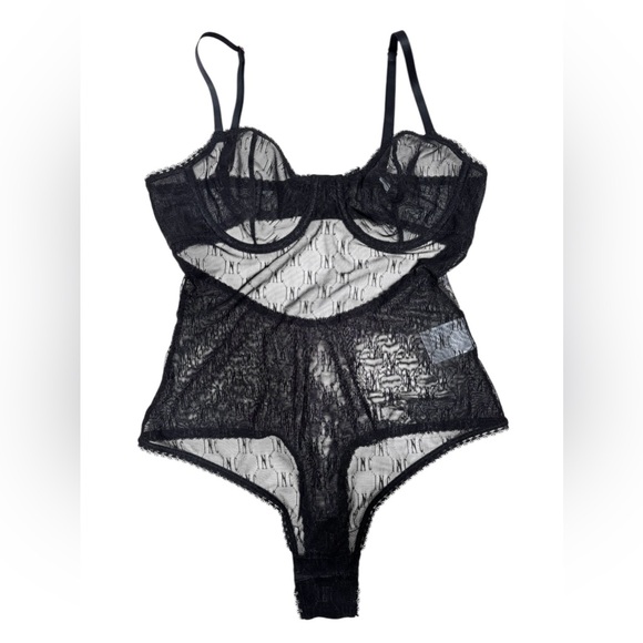 INC Sheer Mesh Lingerie Teddy Bodysuit - Picture 5 of 9
